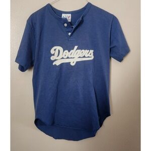 Vintage Single Stitch Dodgers Shirt Blue Size Large 14/16‎
